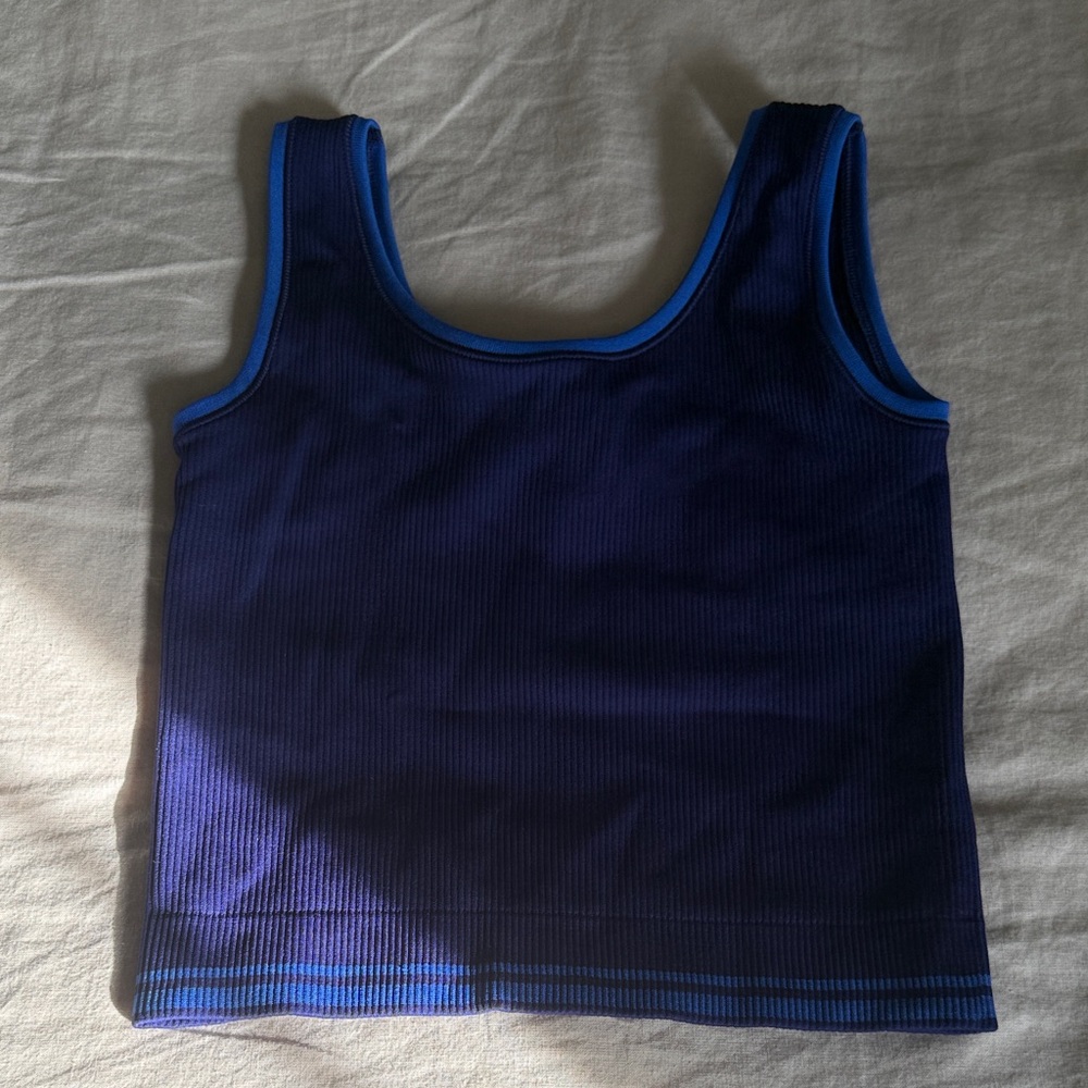 Athleta girl Navy Blue Tank Top with blue trim